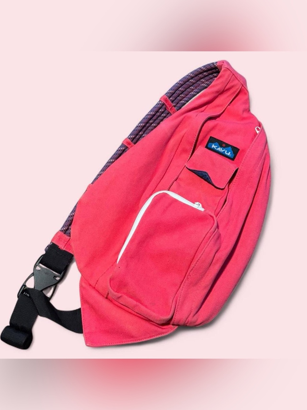 Kavu Hot Pink Sling Rope Single Strap Crossbody Backpack